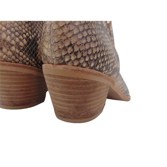 Dolce Vita Sonni Reptile Bootie US 6 Reptile Print Leather Perforated Ankle Boot - Picture 9 of 12